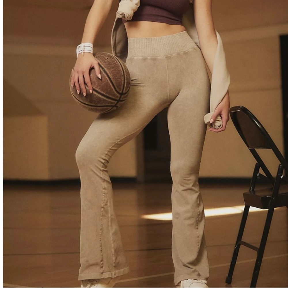 Free People Tan Boot Cut Pants